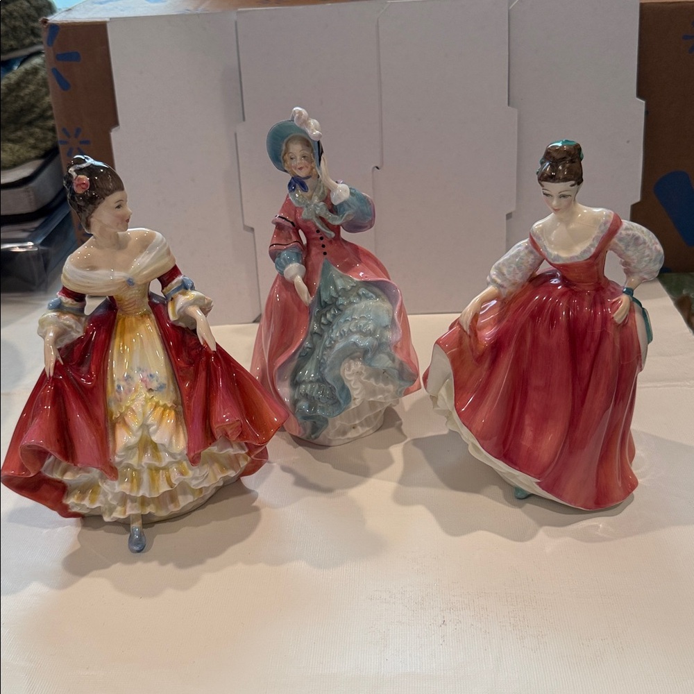 Elegant Royal Doulton Porcelain Figurine set of 3